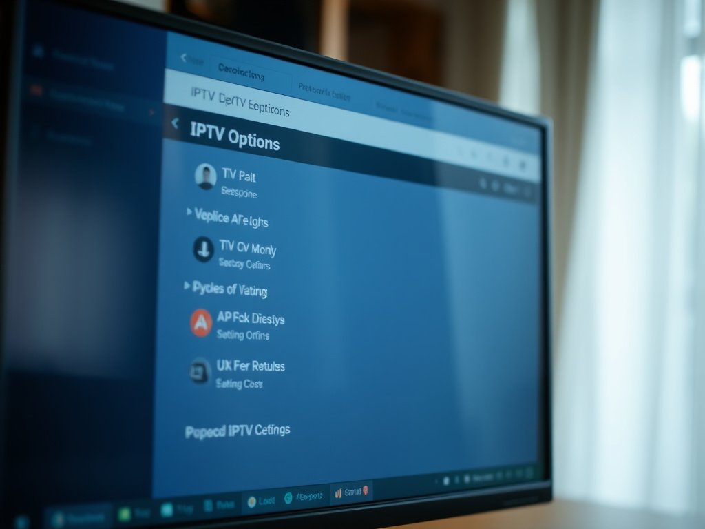 Iptv service options on a computer